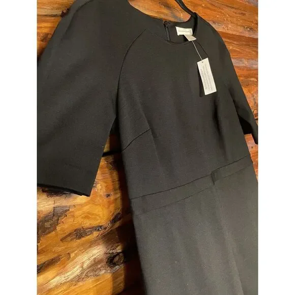 Christopher & Banks Black Ponte Knit Dress Size 4 - Picture 3 of 5